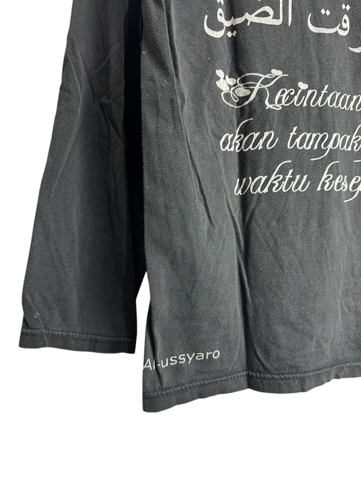 Japanese Brand ARABIC LONG SLEEVE BLACK FADED GOTHIC POEM IFSIX LGB STYLE Size US M / EU 48-50 / 2 - 6 Thumbnail