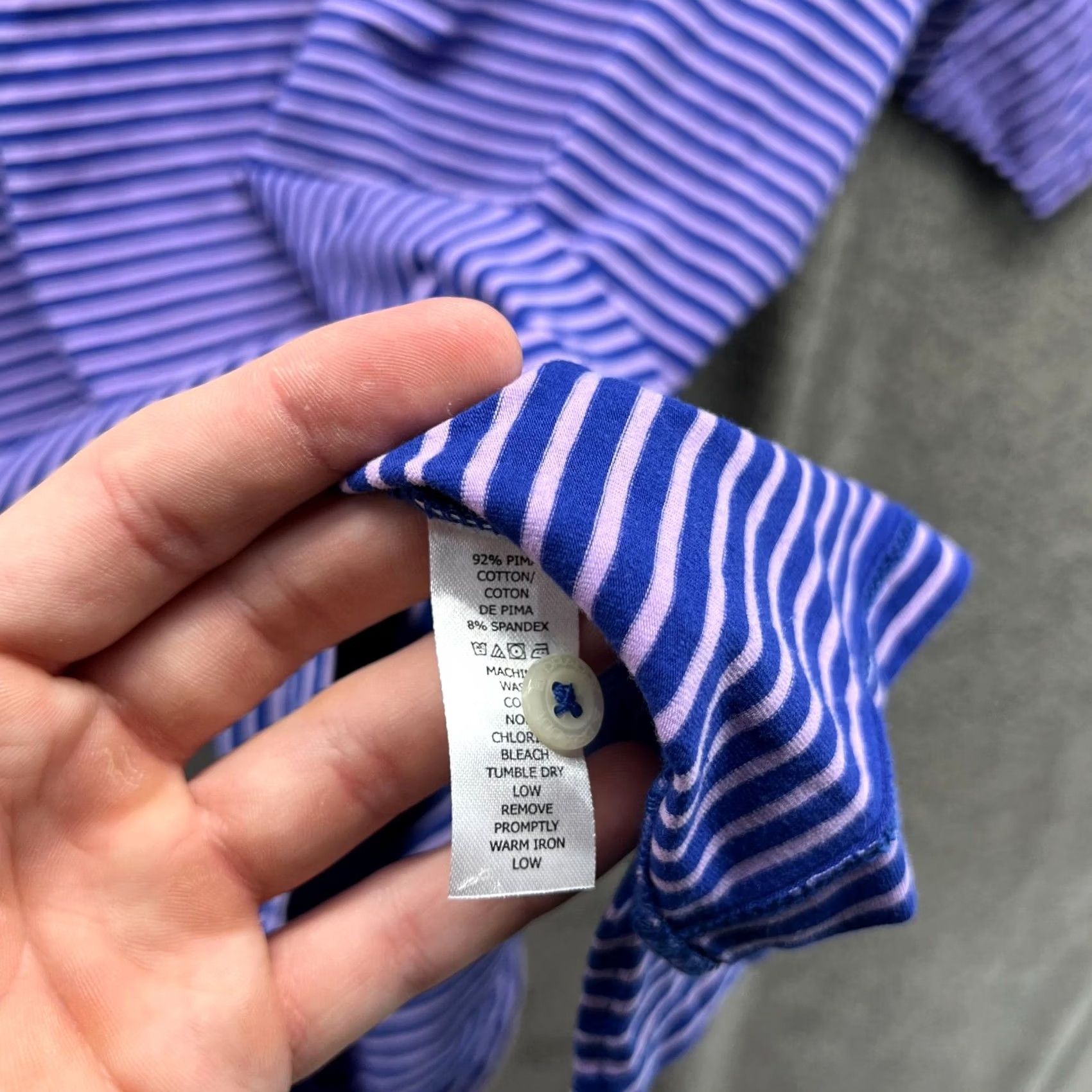 Vintage B. Draddy Polo Shirt Mens Large Purple White Striped Sportwear USA Golf Preppy Shirt Polo Men Large Purple White Striped USA Golf Preppy Size US L / EU 52-54 / 3 - 7 Thumbnail