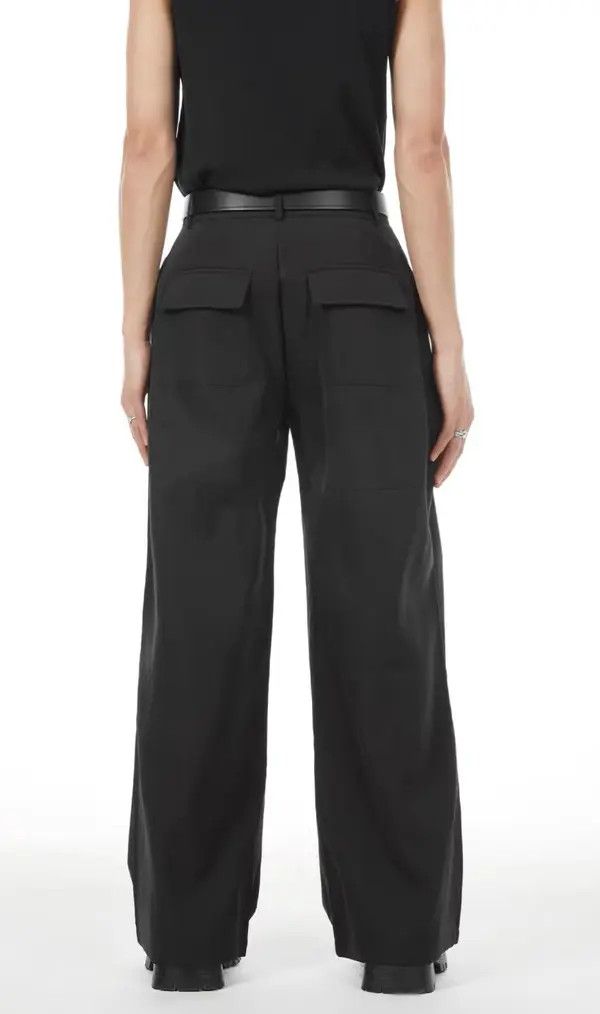 VIBE Black simple zippered large pocket casual cargo trousers Size US 34 / EU 50 - 3 Thumbnail