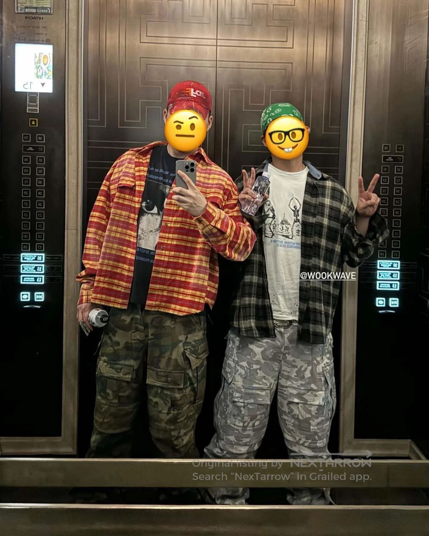 Other Far Archive Orange Red Distressed Faded Flannel Tapered Pl Size US S / EU 44-46 / 1 - 6 Thumbnail