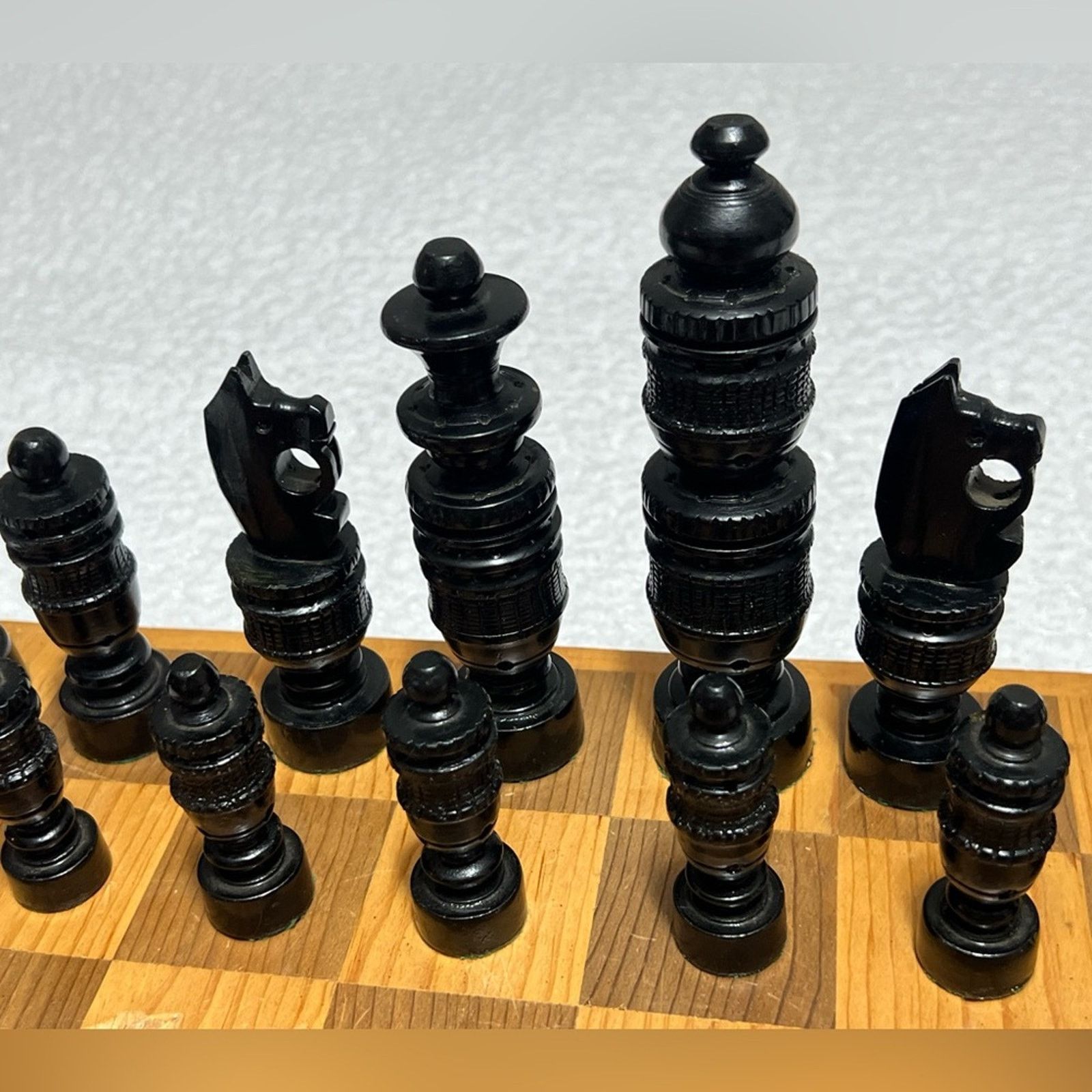 Vintage Vintage 70’s 80’s Hand Carved Indian Wooden Chess Set & Box Size ONE SIZE - 4 Thumbnail