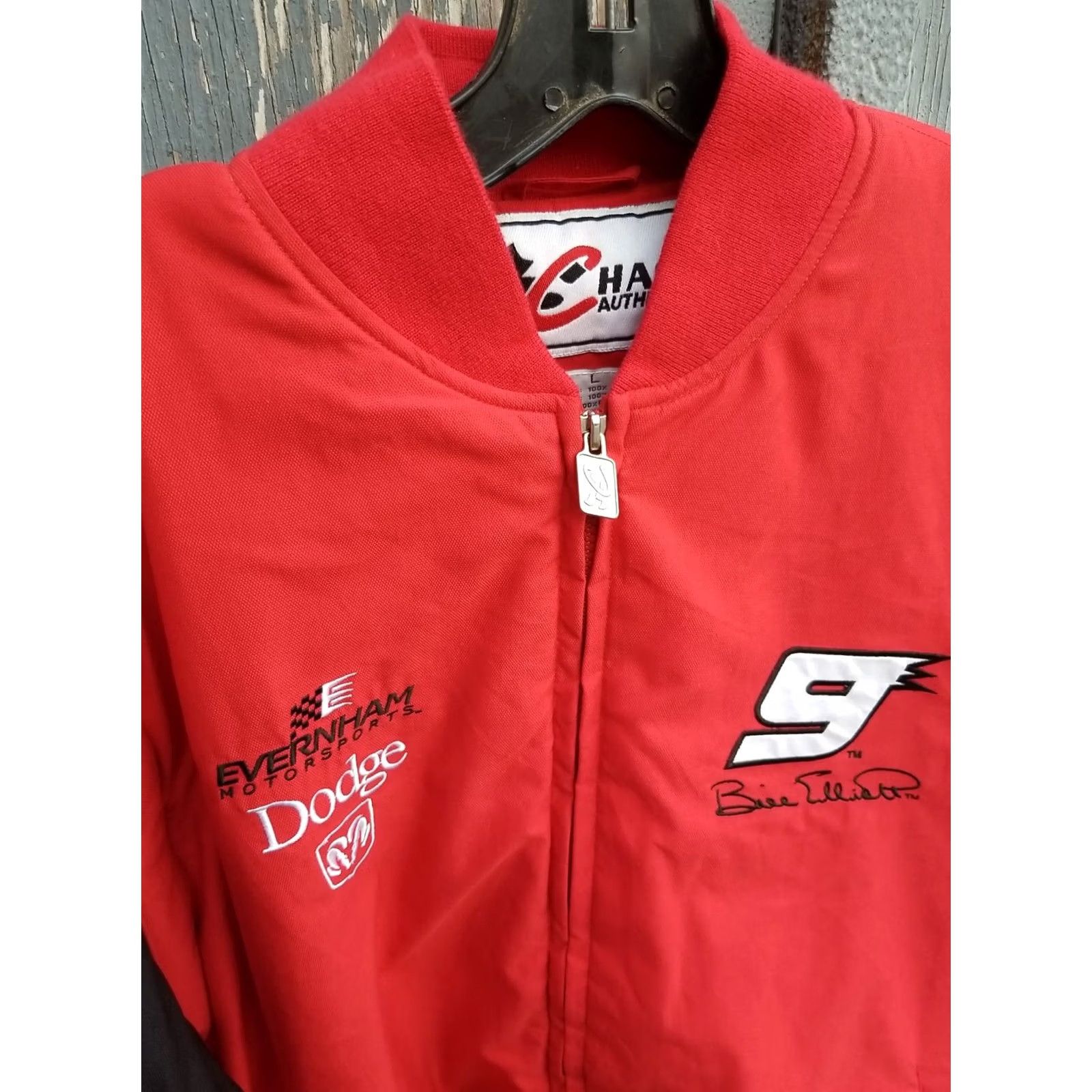 Chase Authentics VTG Chase Authentics Dodge NASCAR Racing Bill Elliot 9 Men's Jacket Large Red Nylon Windbreaker 1/2 Zip Size US L / EU 52-54 / 3 - 2 Thumbnail