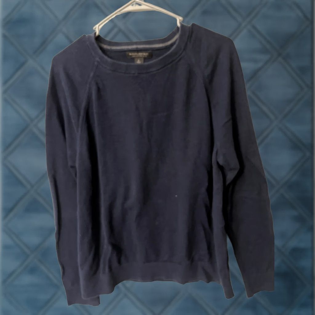 Banana Republic Banana Republic Sweatshirt Mens Large Navy Blue Cotton Blend Crew Neck Size US L / EU 52-54 / 3 - 1 Thumbnail