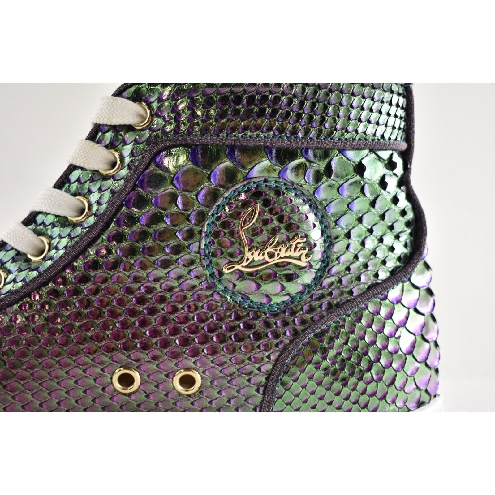 Christian Louboutin Bip Bip Orlato Flat Python Snakeskin High Top Sneaker 41 Size US 11 / IT 41 - 10 Thumbnail