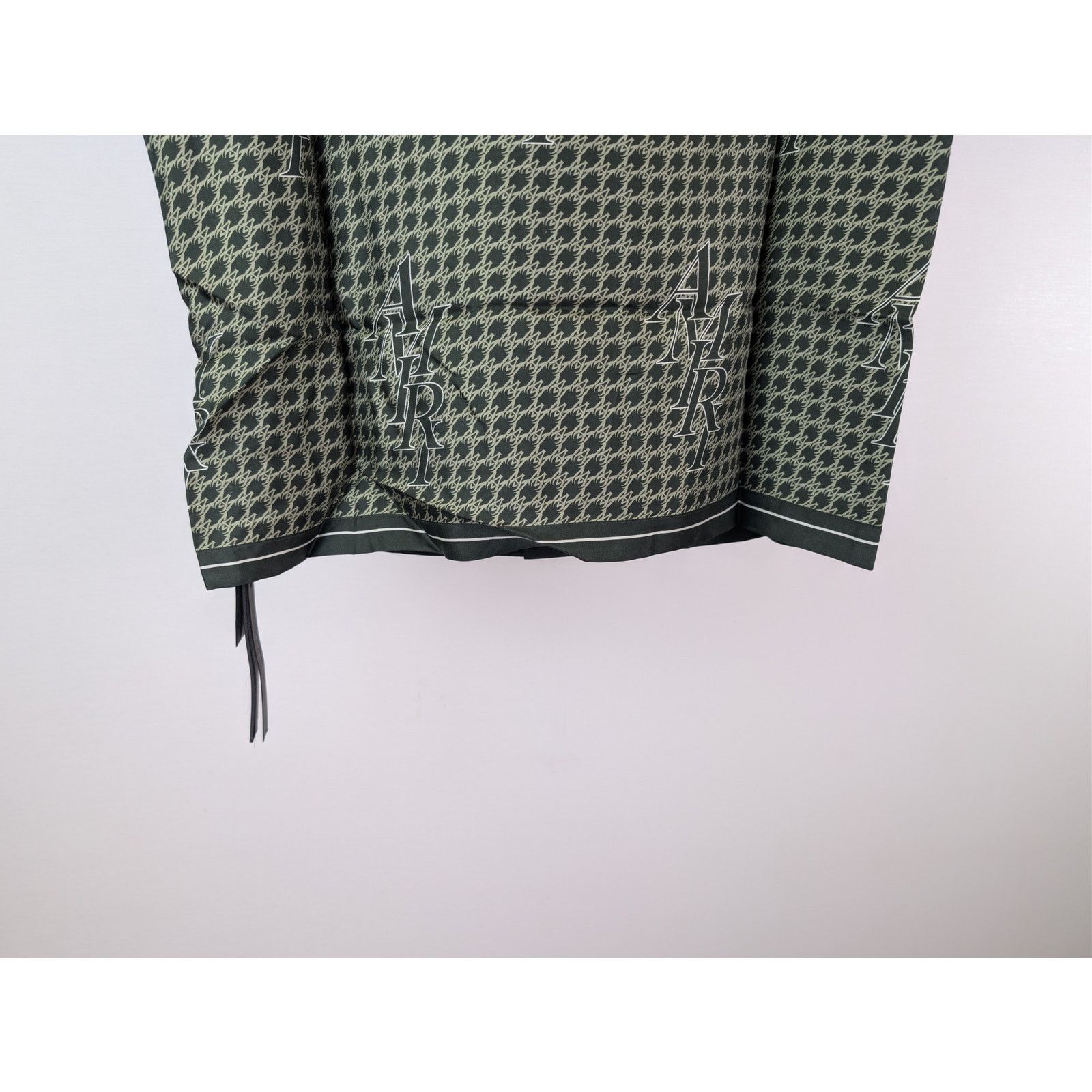 Amiri o1rshd1 Amiri Houndstooth Bowling Shirt in Rain Forest Size US M / EU 48-50 / 2 - 12 Thumbnail