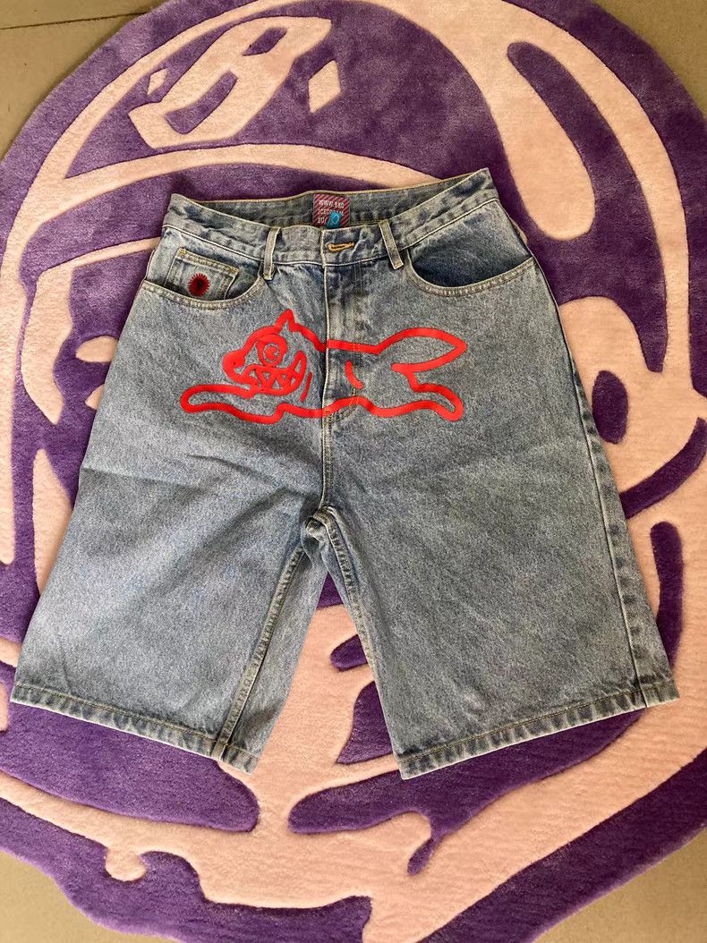 BBC ICECREAM Flying Dog Denim Shorts