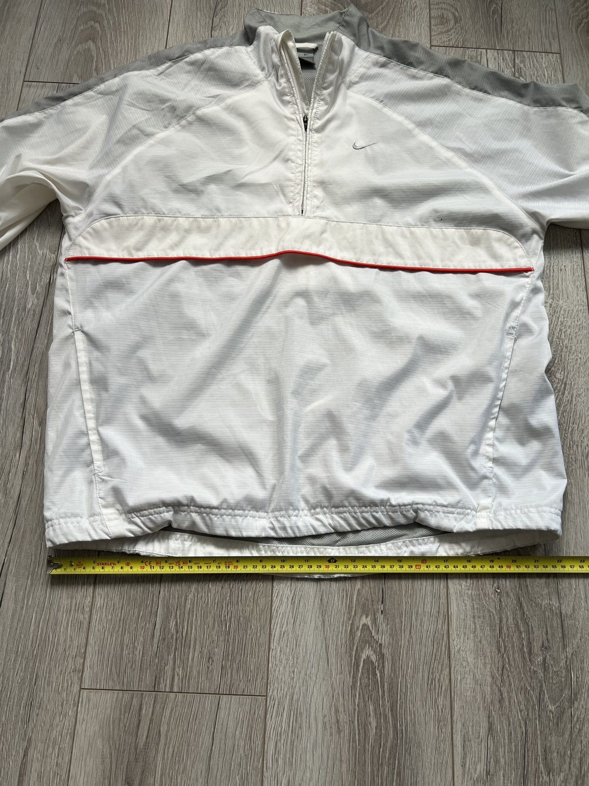 Nike Vintage Nike 2000s Nylon Light Jacket 1/2 Zip White Y2K Size US L / EU 52-54 / 3 - 18 Thumbnail
