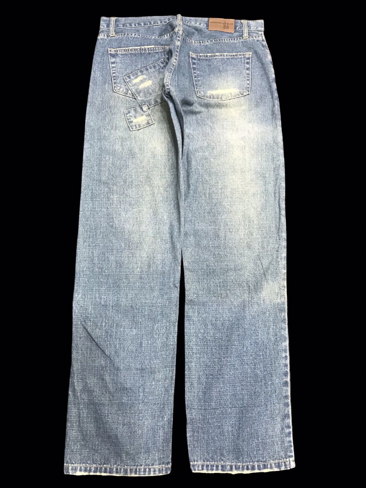 Japanese Brand 💥DENIM ART💥NYLAUS Japan Patchwork Crash Denim F153 Size US 34 / EU 50 - 2 Thumbnail