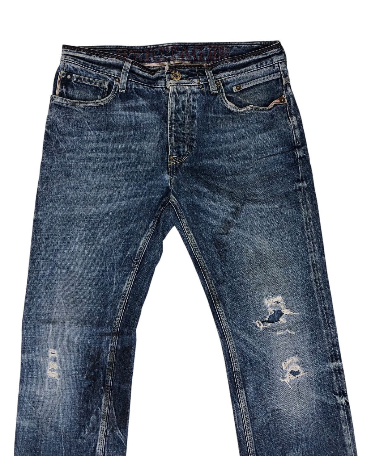 Japanese Brand Japan Rags Heritage Stone Washed Distressed Denim Jeans Size US 32 / EU 48 - 3 Thumbnail