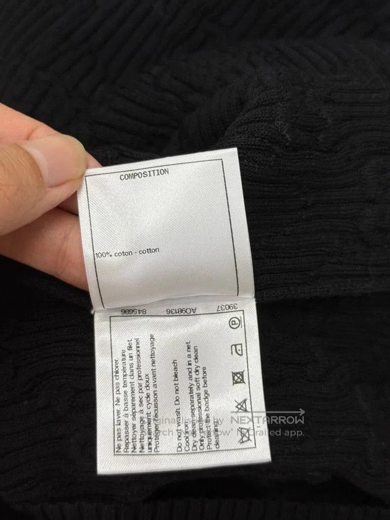 Chanel Black Logo Knit Short Sleeve.