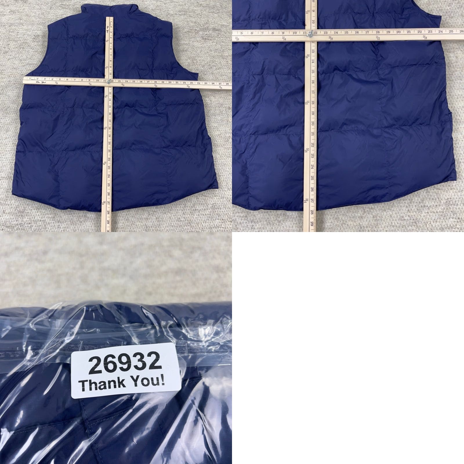 Lands' End Lands' End Puffer Vest Men Large Navy Down Fill VTG Y2K Lightweight Packable Vest Size US L / EU 52-54 / 3 - 8 Thumbnail