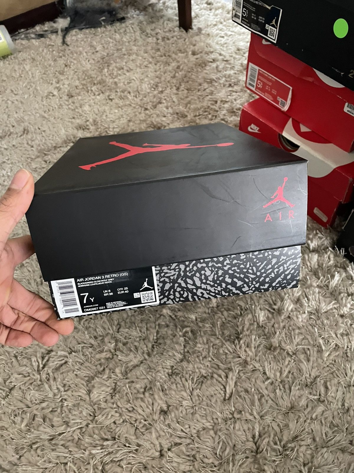 Jordan Brand Jordan 3 Green Glow Size US 7 / EU 40 - 12 Thumbnail