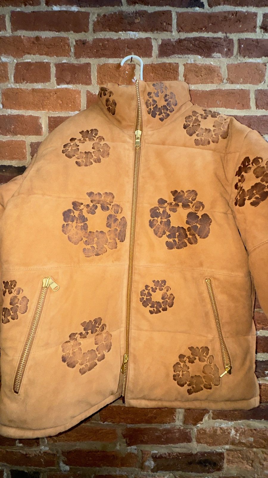 DENIM TEARS EMBOSSED LEATHER WREATH PUFFER Size US S / EU 44-46 / 1 - 2 Thumbnail
