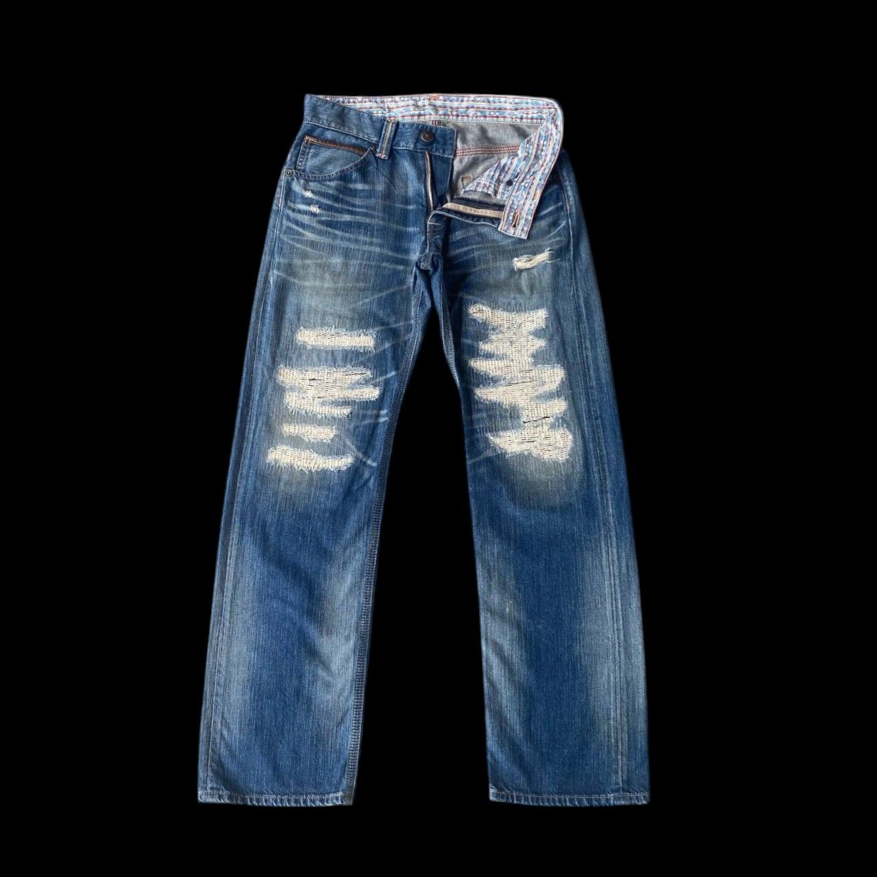 Edwin DISTRESSED CLAWMARKS EDWIN EXCLUSIVE VINTAGE DENIM Size US 33 - 7 Thumbnail