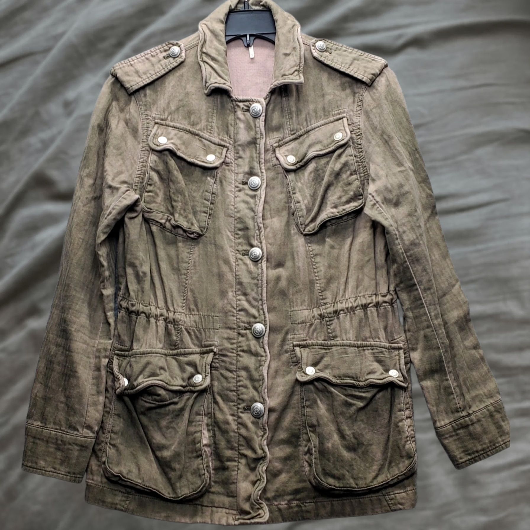 Free People Free People Not Your Brother's Military Jacket Womens XS Multicolor Oversized Shirt Mens Women? Size XS / US 0-2 / IT 36-38 - 1 Thumbnail