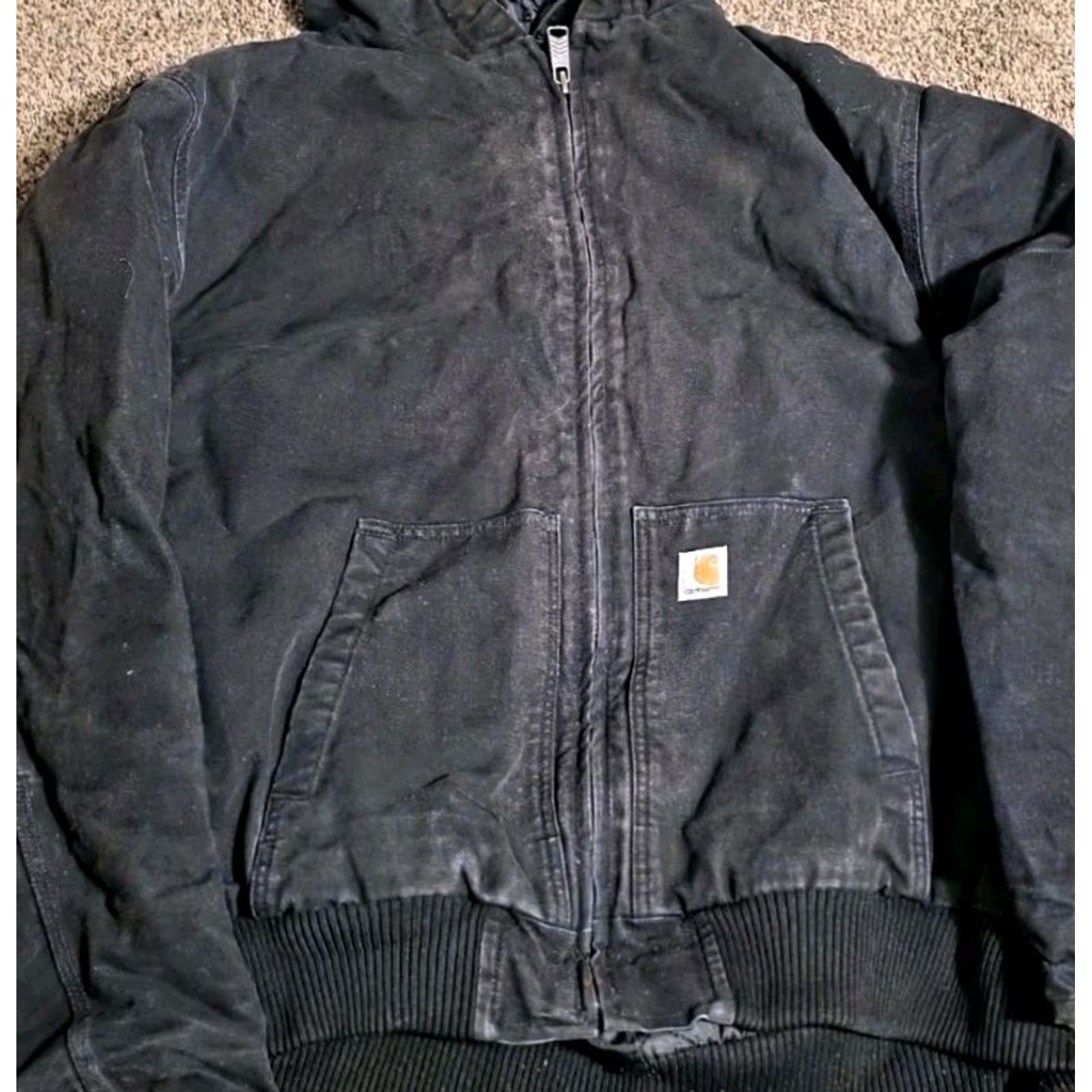 Carhartt VINTAGE Carhartt Jacket Bomber Hooded 2XL Black Women's? Mens? Size US XXL / EU 58 / 5 - 2 Thumbnail