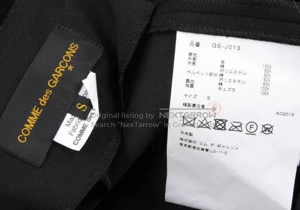 Comme des Garcons Comme Des Garcons Black vintage velvet patched top Size S / US 4 / IT 40 - 9 Thumbnail