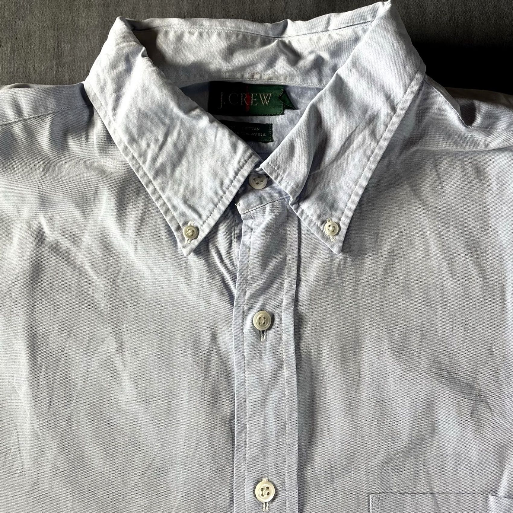 J.Crew VINTAGE J.CREW Oarsman Shirt Mens XL 16-33 Light Blue Long Sleeve Button-Down Collar Regular Size US XL / EU 56 / 4 - 2 Thumbnail