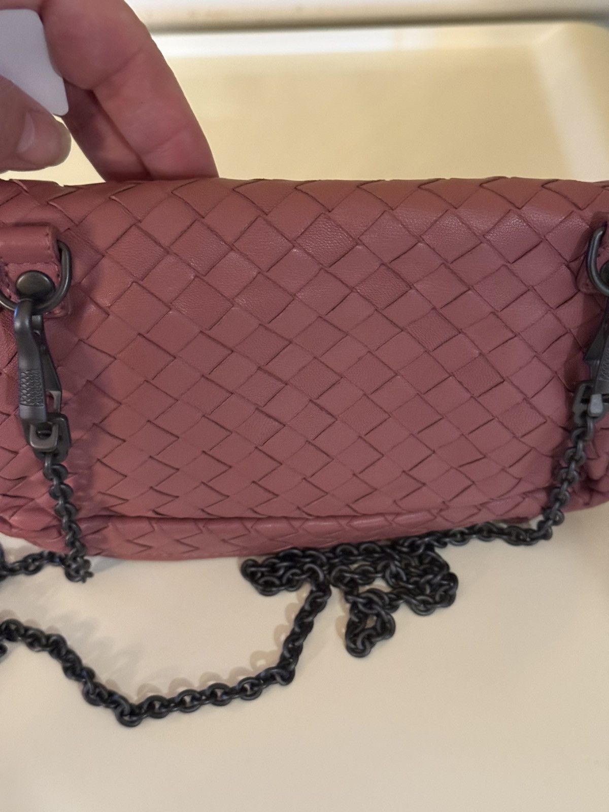 Bottega Veneta Bottega Veneta Pink Leather Crossbody Size ONE SIZE - 8 Thumbnail