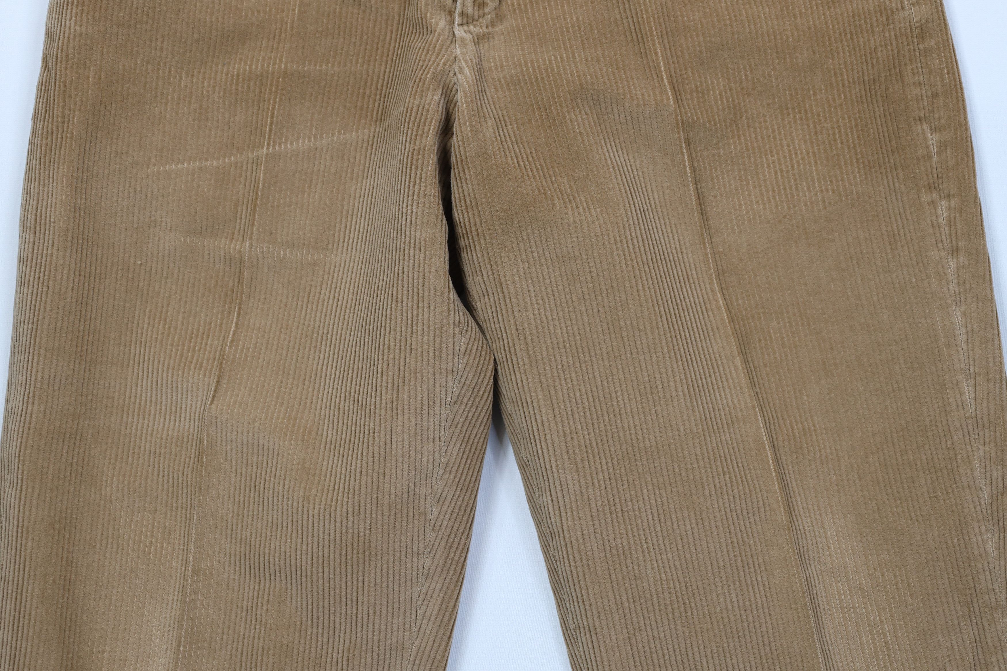 L.L. Bean Vtg 90s LL Bean Wide Leg Corduroy Chino Pants Trousers Beige Size US 34 / EU 50 - 3 Thumbnail