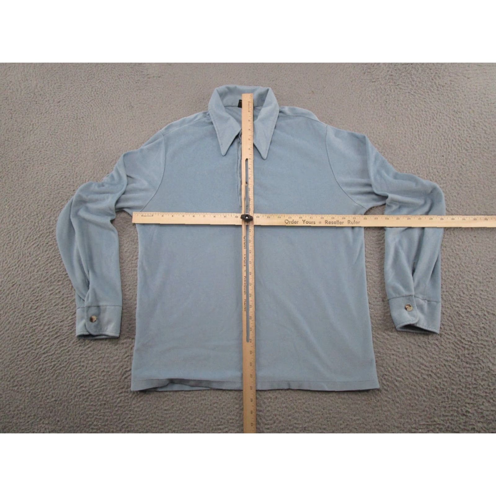 Vintage VINTAGE JC Penny Polo Shirt Velour 70s Grunge Hippie Mens Size L Blue Velvet Toweling Pocketed Pullovers? Size US L / EU 52-54 / 3 - 4 Thumbnail