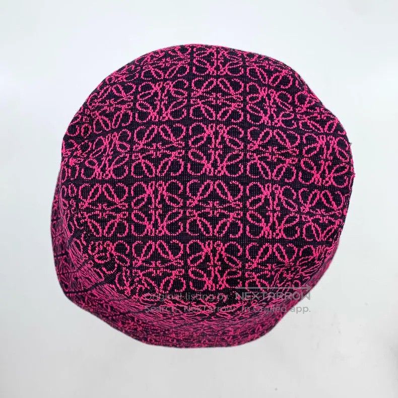 Loewe Loewe size 58 Pink Logo Embroidered Full Print Cotton Casua Size ONE SIZE - 5 Thumbnail