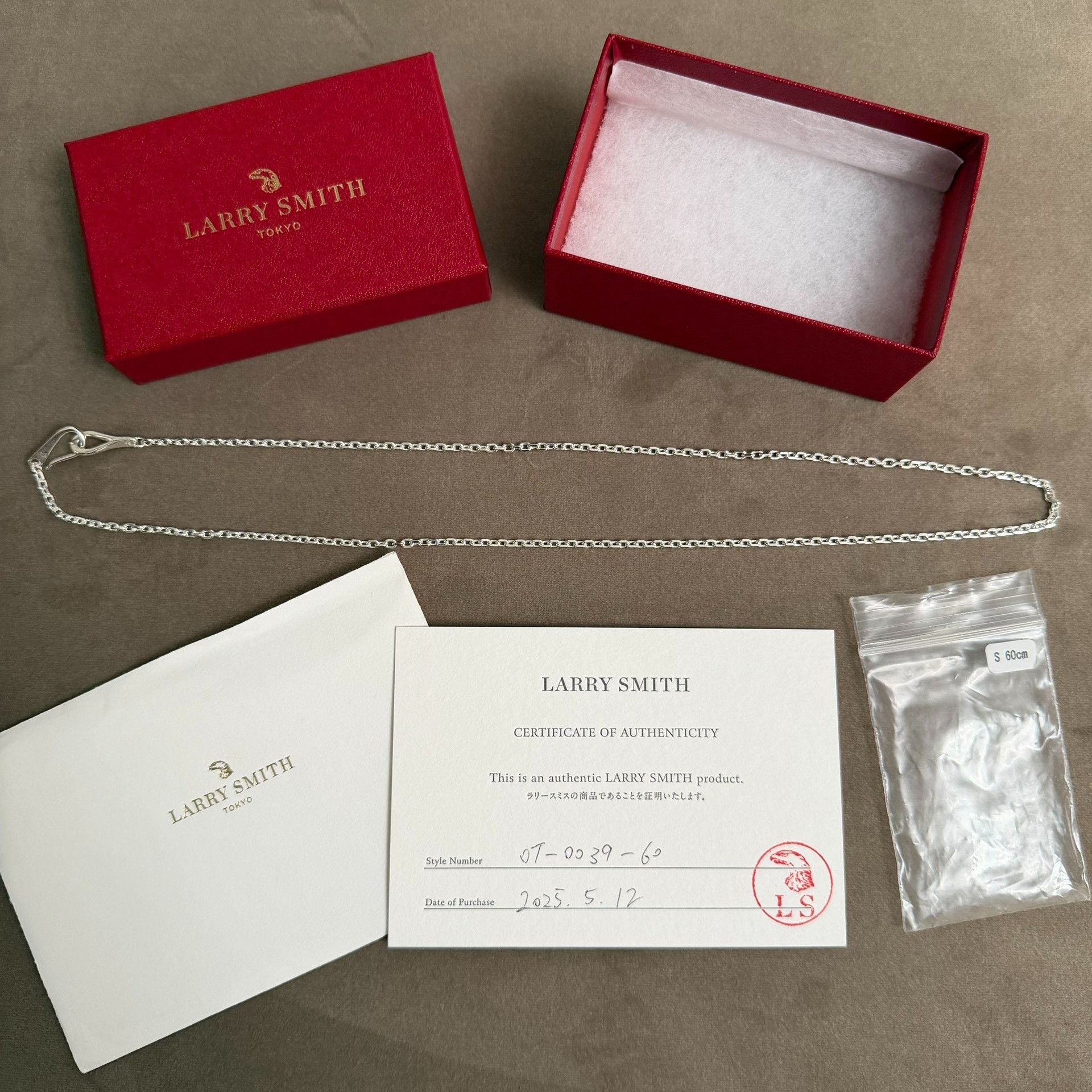 Larry Smith Larry Smith Silver Fish Hook Necklace S60cm Size ONE SIZE - 1 Thumbnail