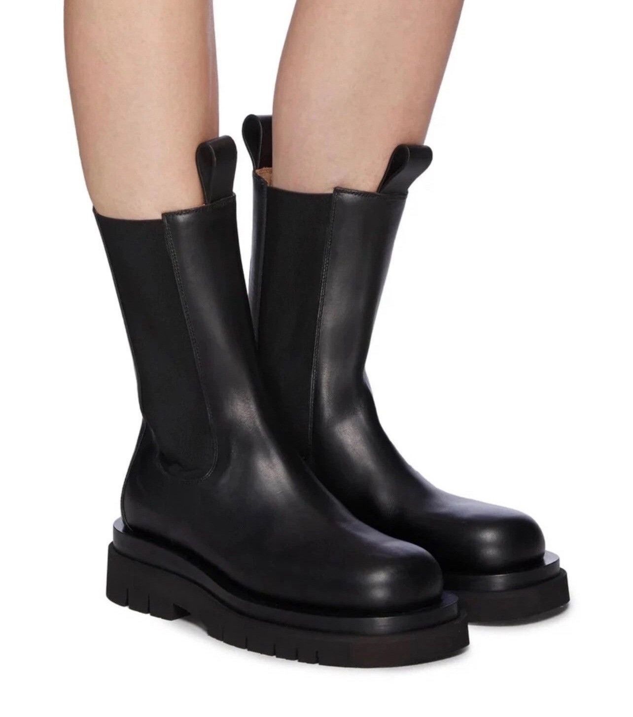 Bottega Veneta Bottega Veneta Lug Sole Leather Boots size 40 Size US 10 / IT 40 - 2 Thumbnail