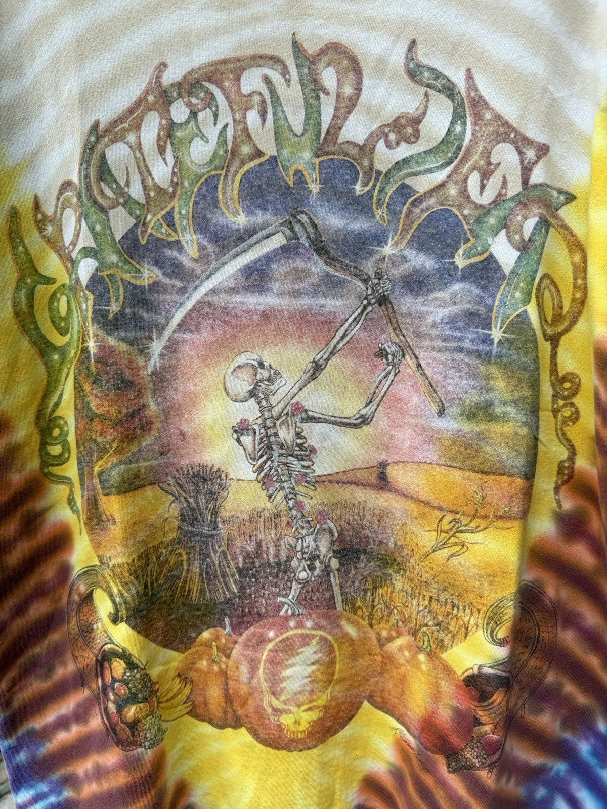Band Tees Vintage Grateful Dead Tie Dye 'Harvester' T-shirt ©️1994 Size US XL / EU 56 / 4 - 2 Thumbnail