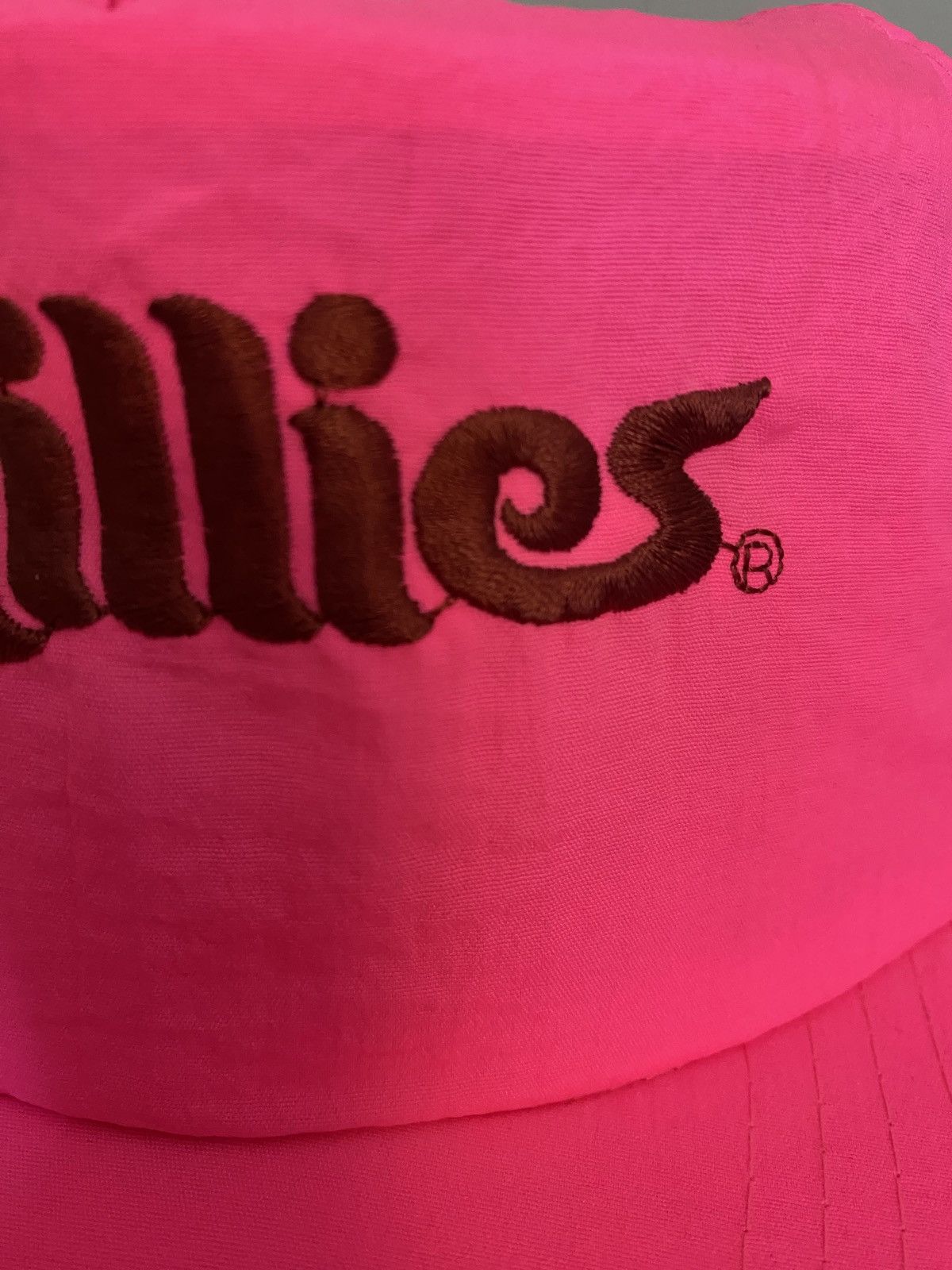 MLB × Vintage Vintage NWT Phillies Hot Pink Nylon Snap Back Hat Cap New Size ONE SIZE - 3 Thumbnail