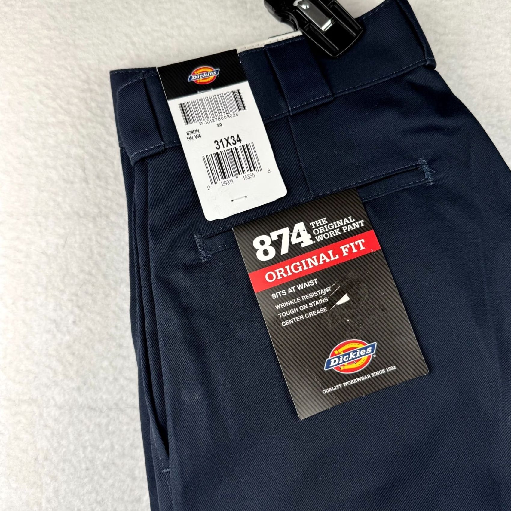 Dickies Dickies 874 Navy Blue Men's Pants 31x34 Canvas Workwear Flat Front Straight Black? Size US 31 - 2 Thumbnail