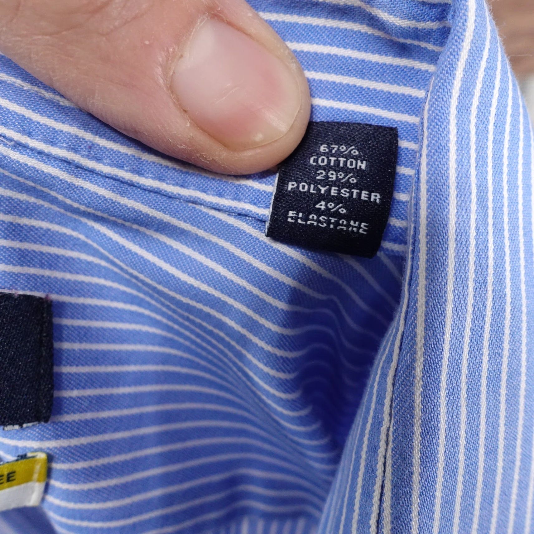 Chaps CHAPS COMFORT STRETCH REGULAR FIT DRESS SHIRT MENS SIZE 16 34/35 BLUE STRIPED LONG SLEEVE COTTON COLLARED BUTTON NICK? Size 42R - 8 Thumbnail