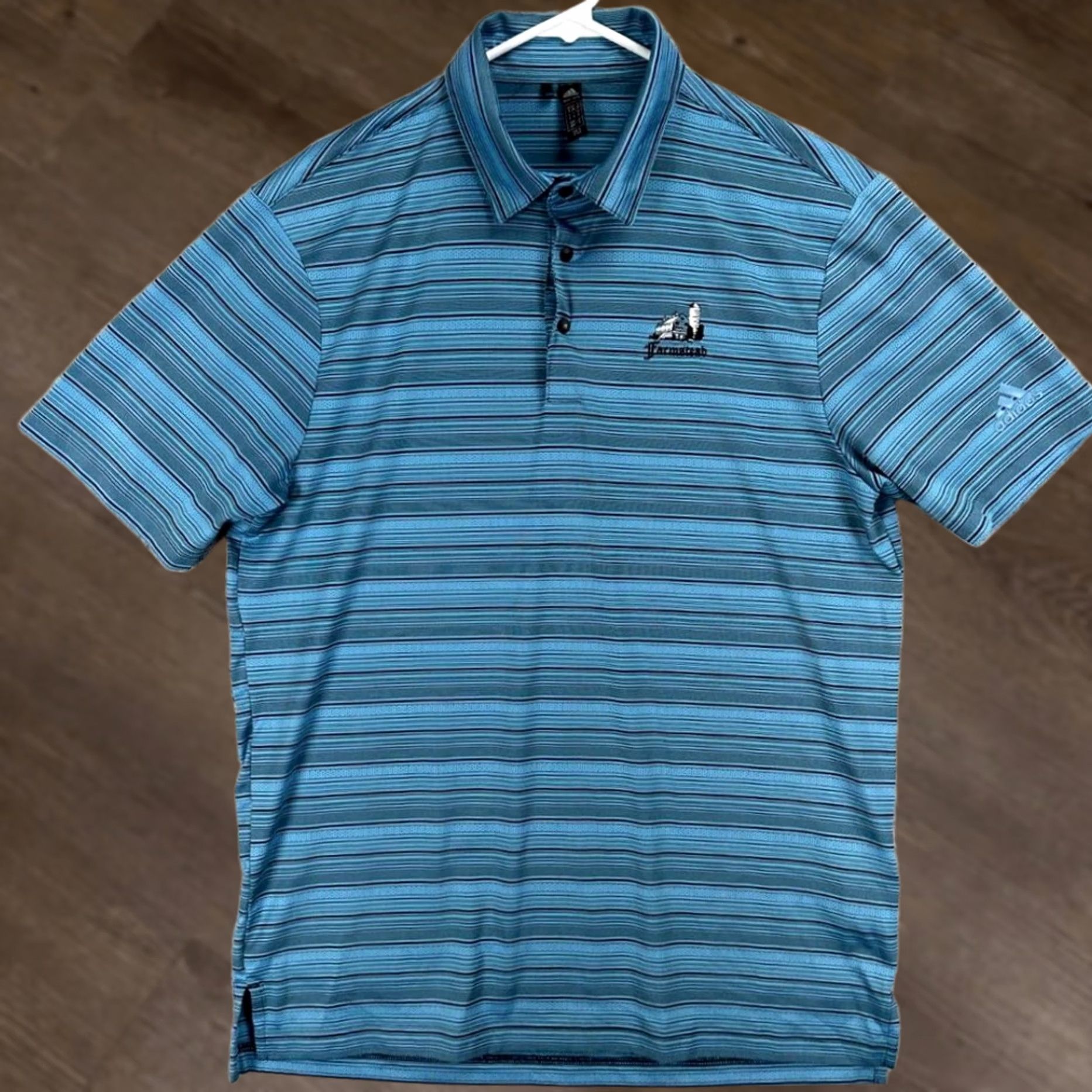 Adidas Adidas PrimeGreen Golf Polo Shirt Men Medium Blue Stripe Short Sleeve Collared Athletic Nike Size US M / EU 48-50 / 2 - 1 Thumbnail