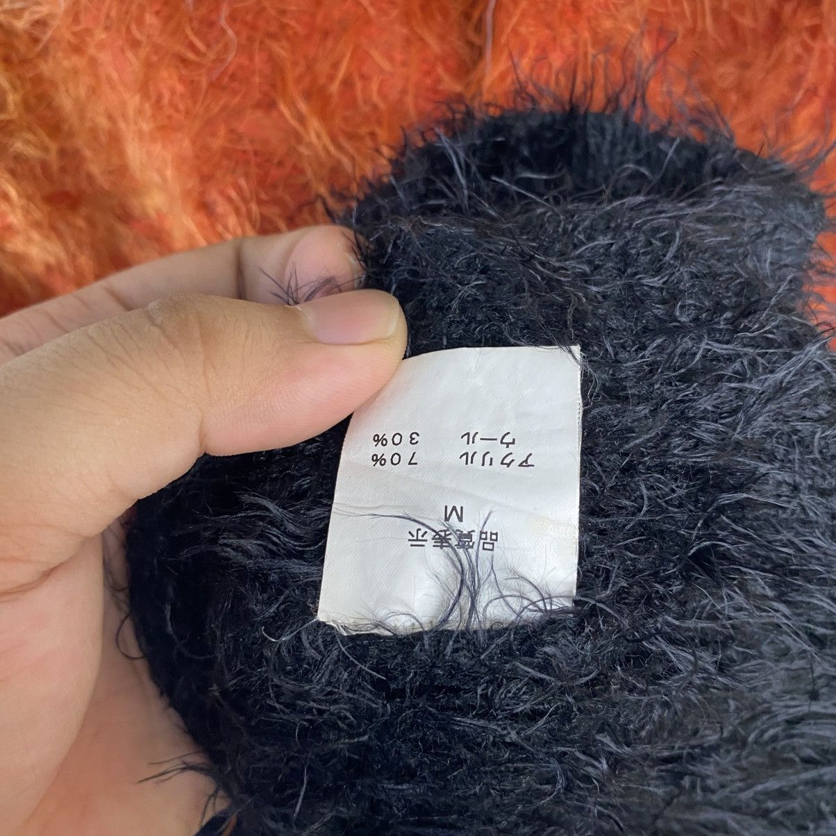 Japanese Brand DL Style Collection Orange shaggy fur mohair Knitwear #C1055 Size M / US 6-8 / IT 42-44 - 11 Thumbnail
