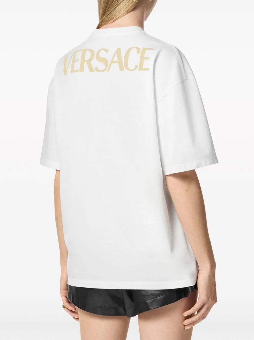 Versace o1s22i1n1024 Oversized T-Shirt in White Size S / US 4 / IT 40 - 3 Thumbnail