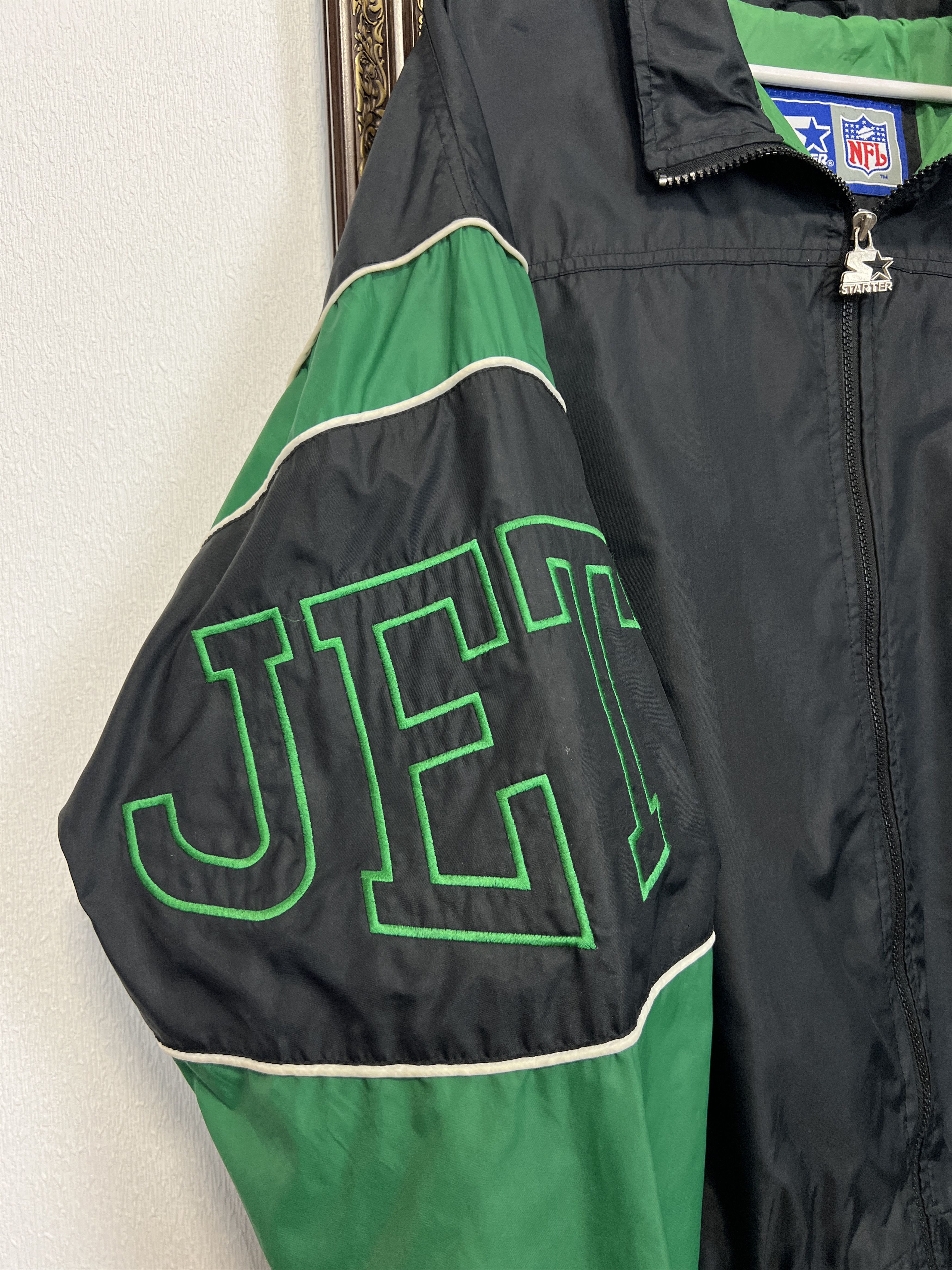 Starter Vintage 90's New York Jets Jacket NFL Track Top Zip Rare Size US L / EU 52-54 / 3 - 7 Thumbnail