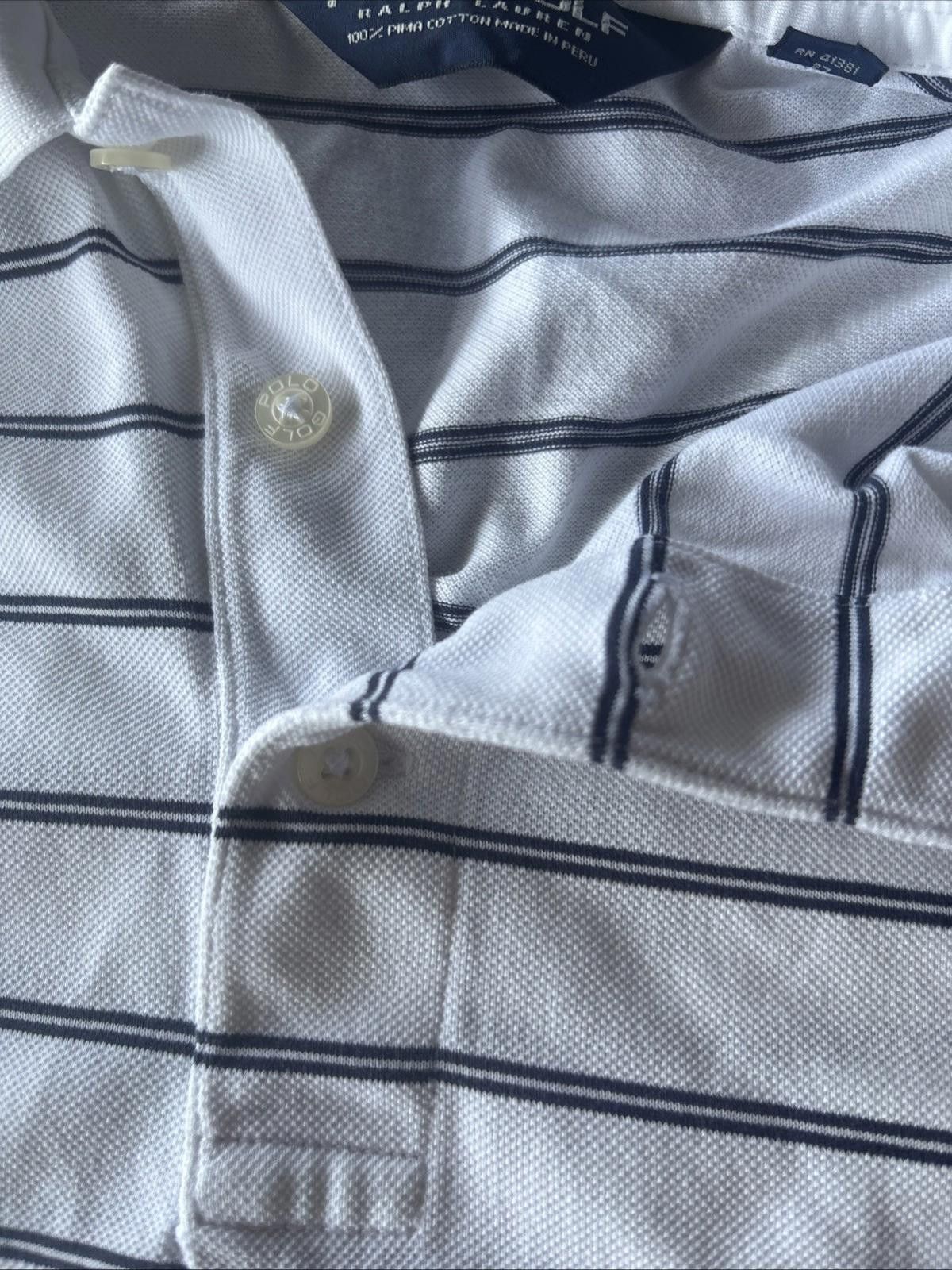 Polo Ralph Lauren Polo Golf Ralph Lauren Striped Golf Polo Shirt Pima Cotton L Size ONE SIZE - 4 Thumbnail