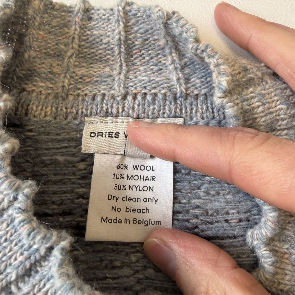 Dries Van Noten Illusion Patterned Knit Wool Sweater Size US L / EU 52-54 / 3 - 8 Thumbnail