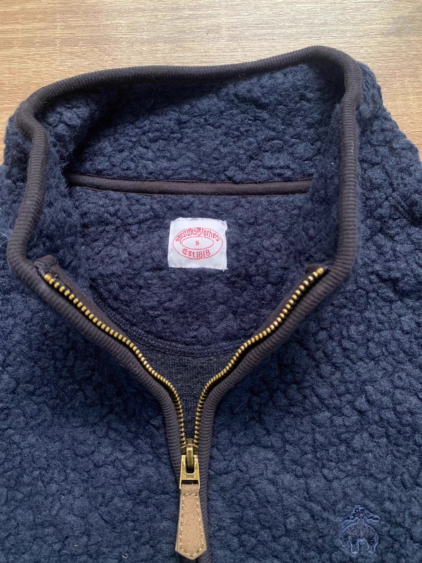 Brooks Brothers 2024AW Wool Python GF Logo Mock Neck Full-Zip Jacket Ｑ22 Size US M / EU 48-50 / 2 - 6 Thumbnail