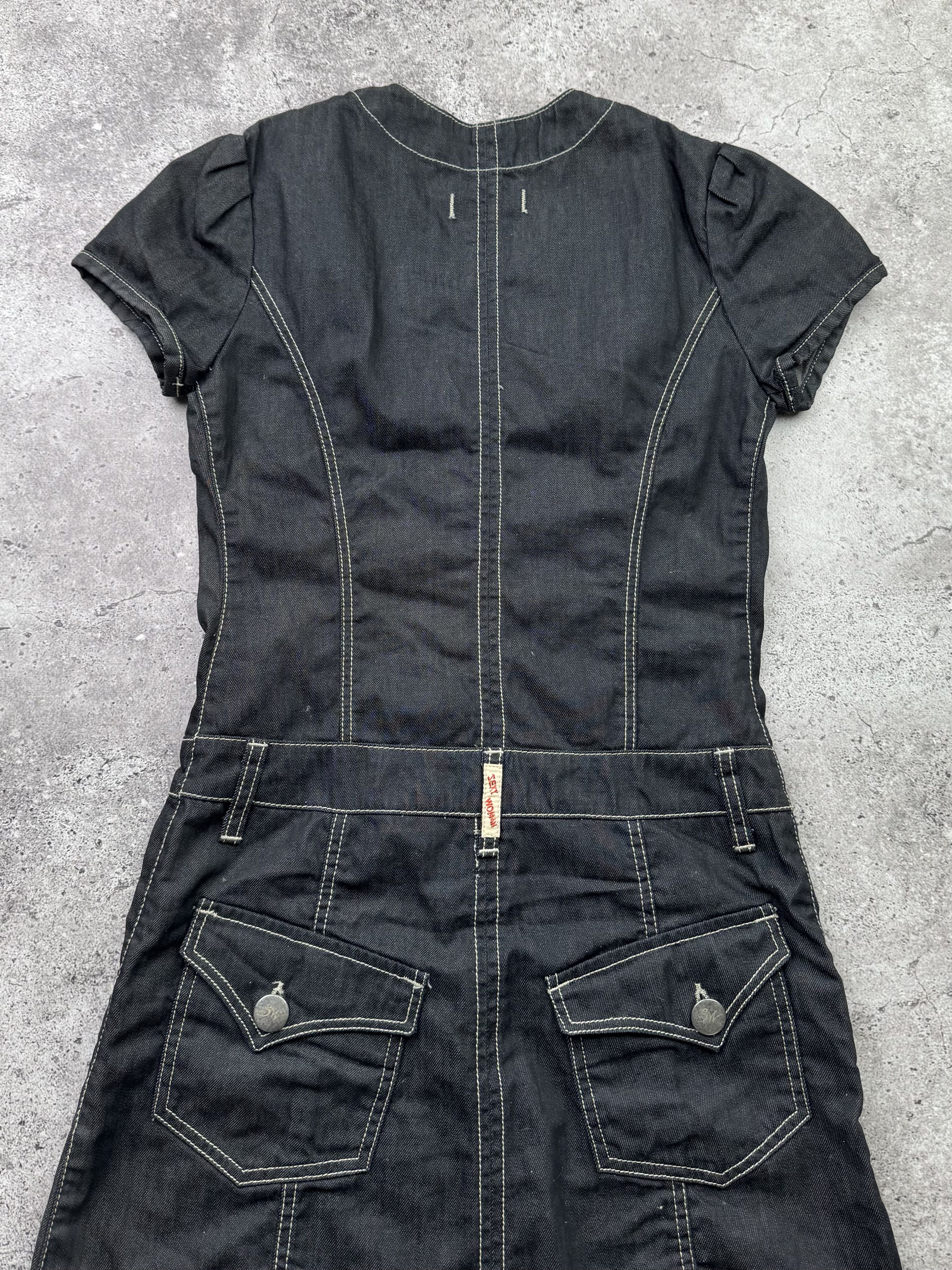 Japanese Brand Vintage Denim Dress C655(V203) Size M / US 6-8 / IT 42-44 - 5 Thumbnail