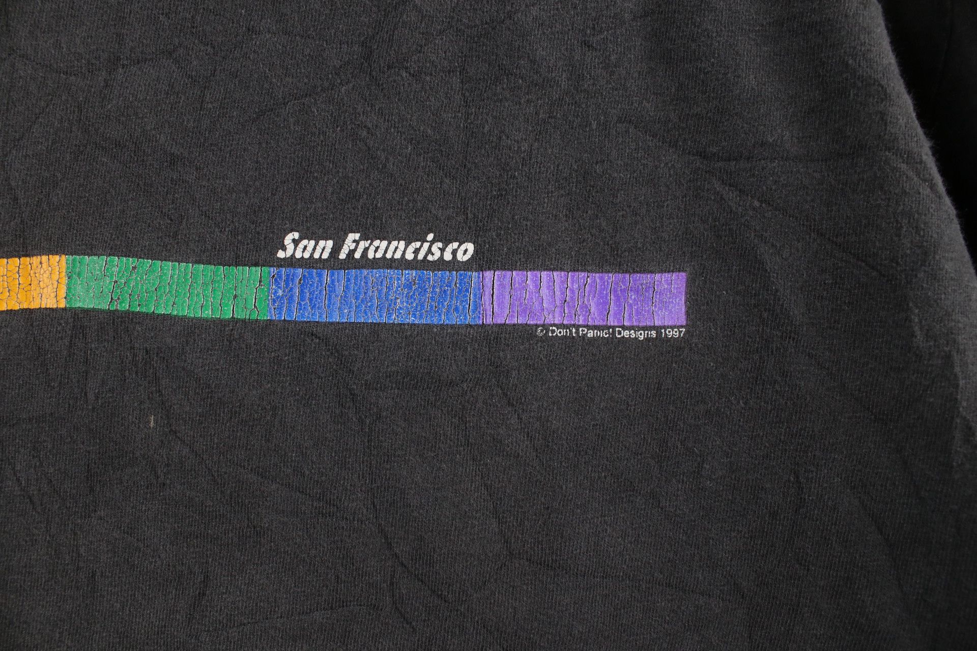 Vintage Vintage 90s Don't Panic Designs Rainbow LGBTQ T-Shirt Size US L / EU 52-54 / 3 - 5 Thumbnail