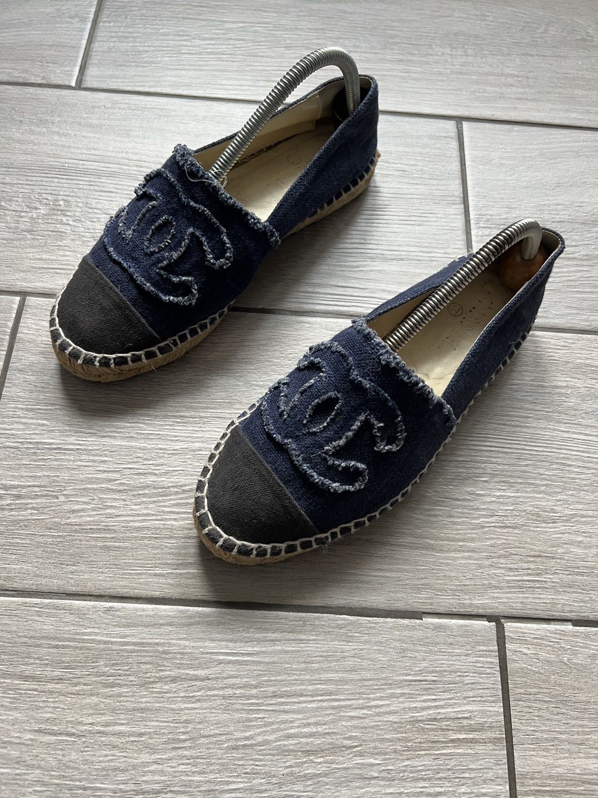 Chanel Chanel Navy Blue/Black Denim and Canvas Size US 6 / IT 36 - 1 Thumbnail