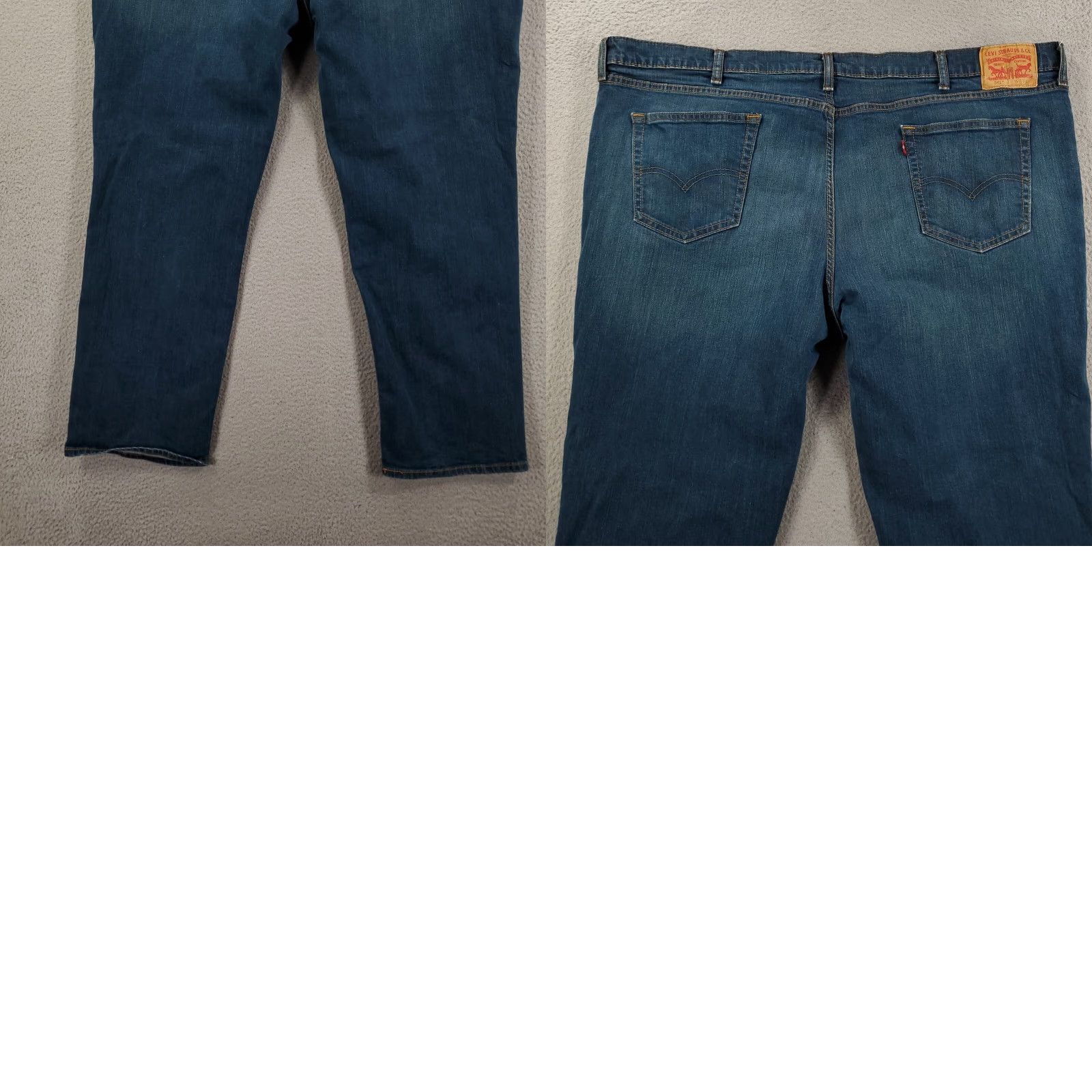 Levi's Levi's Jeans 541 Slim Straight 52x32 Blue Denim Stretch 5-Pocket Logo Zipper Button Men Big & Tall Size US 36 / EU 52 - 9 Thumbnail