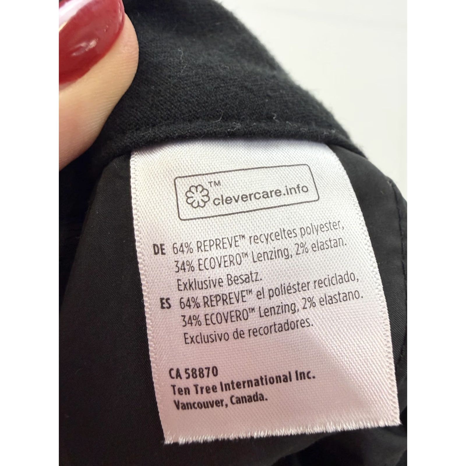 tentree tentree Pants Womens 12 Black Wide Leg Pleated Twill Stretch Dress Work Office Size 34" / US 12 / IT 48 - 7 Thumbnail