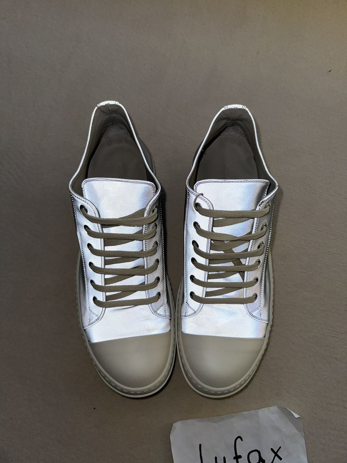 Rick Owens NEW | * 1 OF 1 SAMPLE * FW22 RUNWAY REFLEX LOWTOP RAMONES 44 Size US 11 / EU 44 - 20 Thumbnail