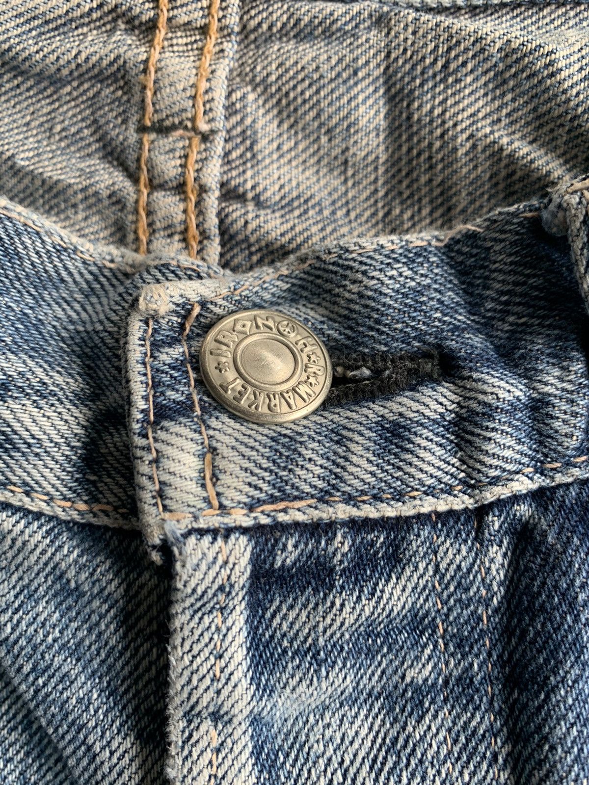 Japanese Brand × Jean Vintage Hr Market Button Fly Selvedge Distressed Denim Size US 30 / EU 46 - 18 Thumbnail