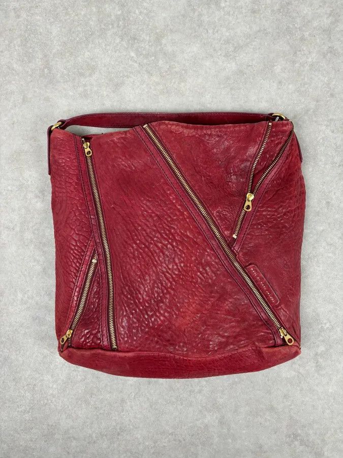 Marc Jacobs Marc Jacobs Red Leather Multi-Zip Shoulder Bag Size ONE SIZE - 1 Thumbnail