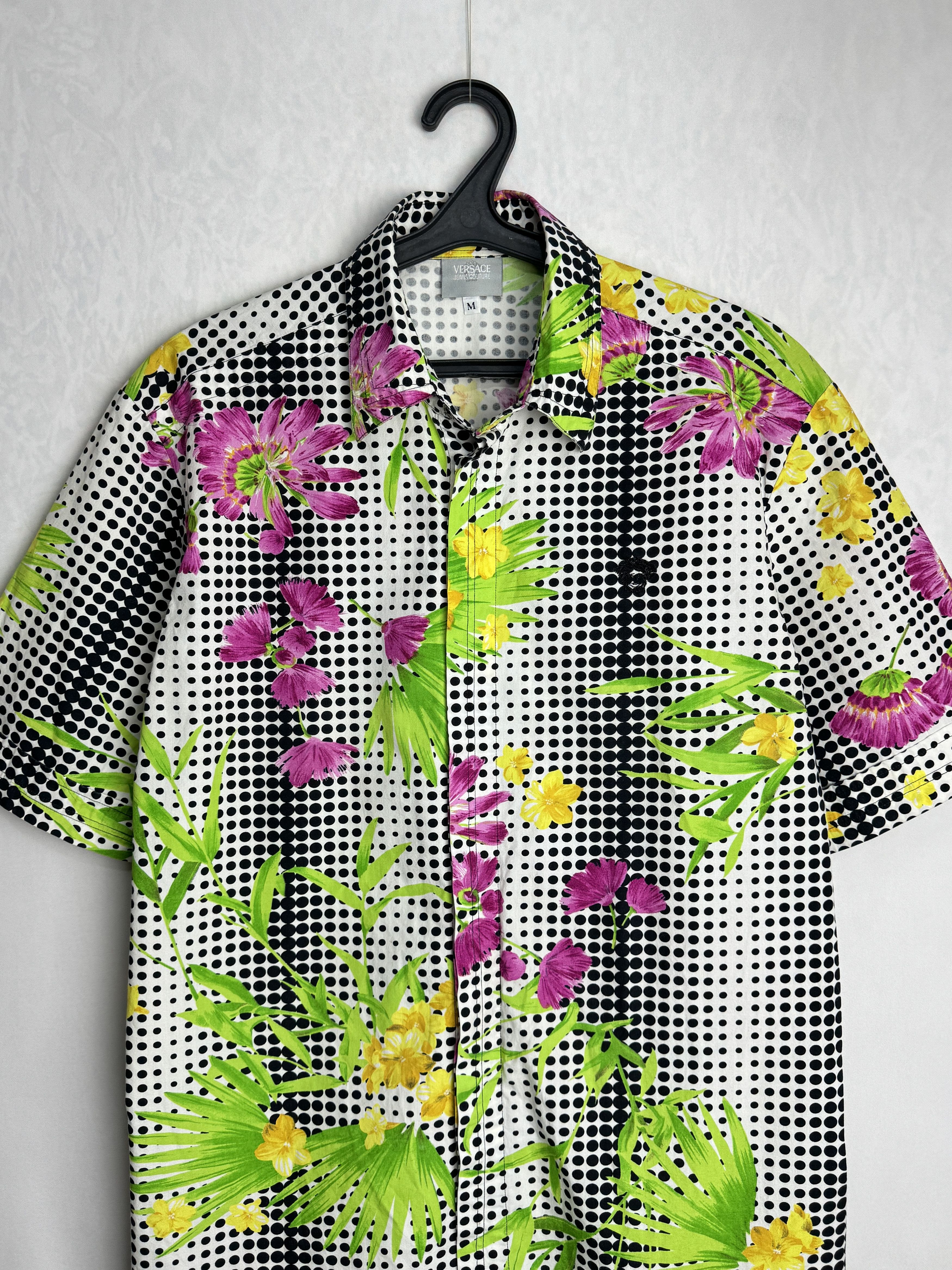 Versace Jeans Couture VERSACE JEANS COUTURE vintage men’s floral polka dot shirt Size US M / EU 48-50 / 2 - 7 Thumbnail