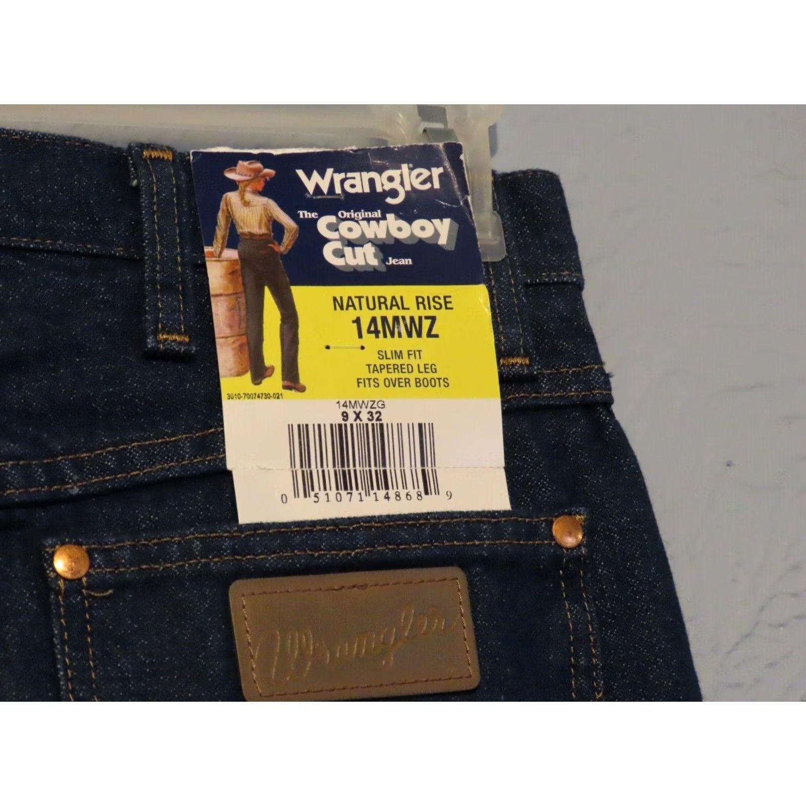 Wrangler VINTAGE Wrangler Cowboy Cut Jeans Slim Fit Womens 9 28x32 Blue Denim 14MWZ NWT Size 30" / US 8 / IT 44 - 7 Thumbnail