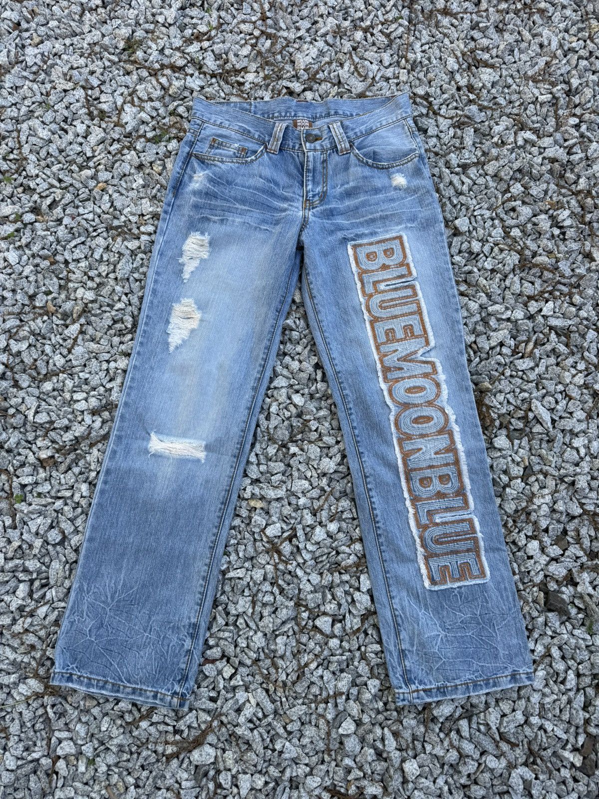 Japanese Brand Vintage Blue Moon Blue Jeans Size US 30 / EU 46 - 1 Thumbnail